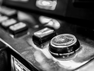Casino Machine Up Close Slots Monochrome