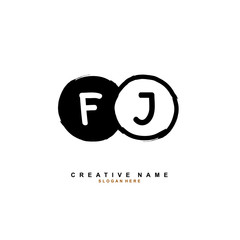 F J FJ Initial logo template vector. Letter logo concept