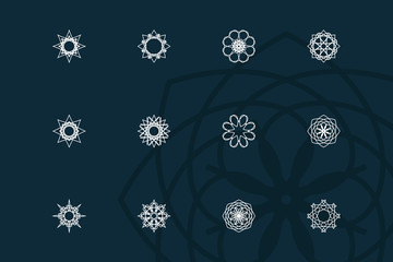 Vector collection of logo design ornaments