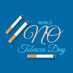 Vector illustration Of World No Tobacco Day.  