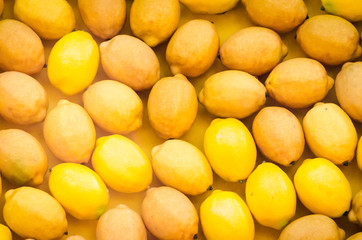 fruit pattern ripe yellow lemons