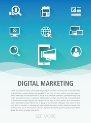 DIGITAL MARKETING  ICON SET