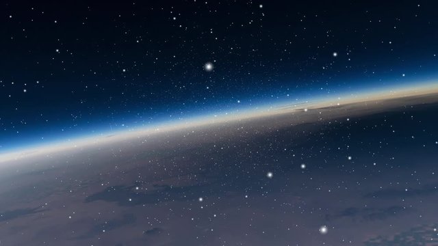 Earth Horizon from Space Animation
