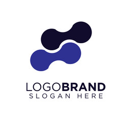 S Letter Connect circle logo vector