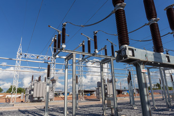 115 kV substation main and transfer bus scheme and supply through the sub circuit breakers to...