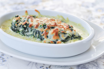 Baked spinach or Baked spinach with cheese