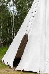 An authentic Tee-pee from Native North Americans, Elk Island National Park, Alberta, Canada