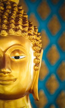 Buddha images that are worshiped by Buddhists commonly found at temples in Thailand.
