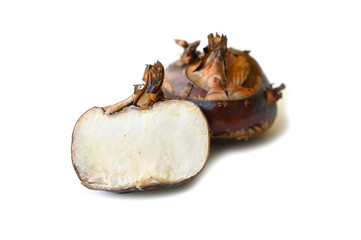 Chinese water chestnut on white background - isolated
