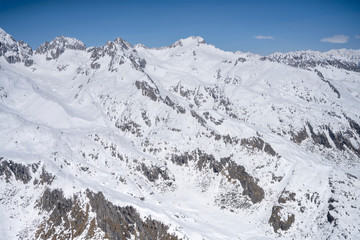 Fototapeta premium spring snow on east side of Presanella range, Trentino, Italy
