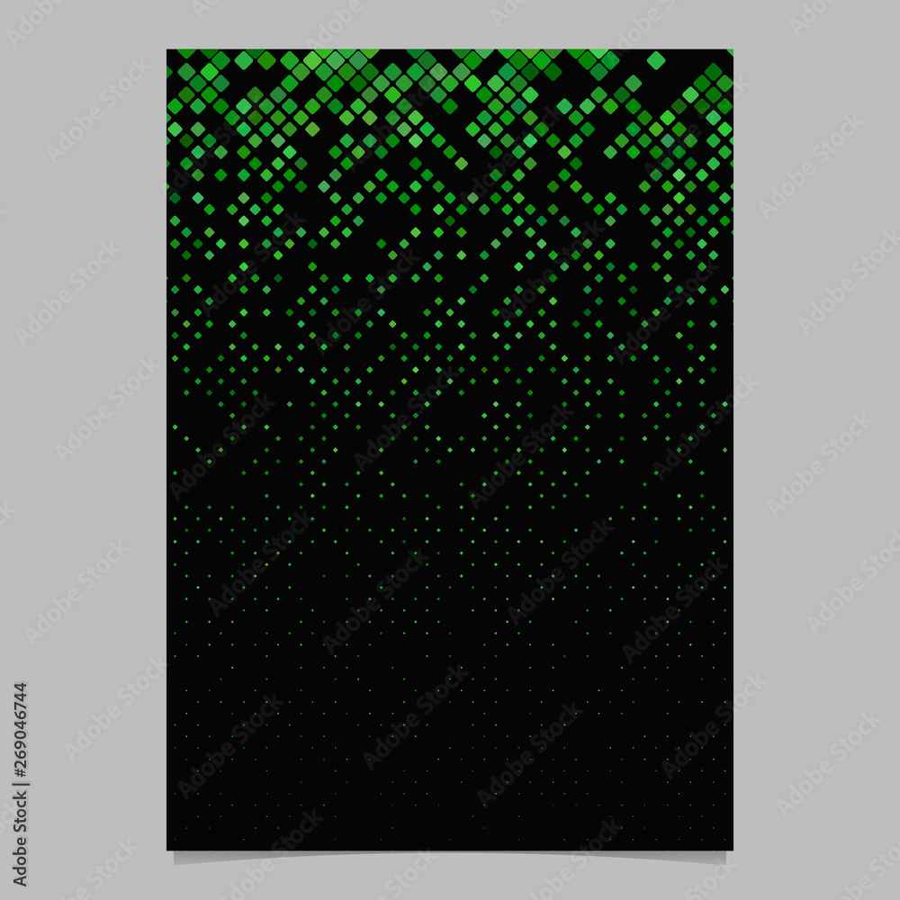 Wall mural abstract geometric diagonal square pattern background brochure template - vector illustration