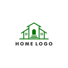 Home logo template, house icon, real estate design - vector