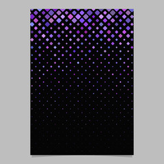 Square pattern brochure design - purple vector tiled mosaic cover background