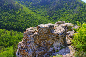 the rock on mount strelnaya mountain, Samara region, Russia