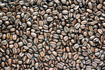 Closeup coffee beans 