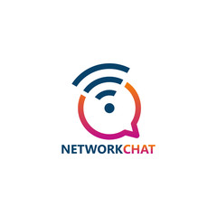 Network Chat Logo Template Design Vector, Emblem, Design Concept, Creative Symbol, Icon