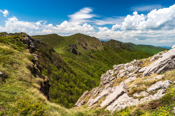 Spring in Central Balkan national park in Bulgaria, Kozya stena (goat wall) reserve