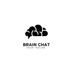 Brain Chat Logo Design Template
