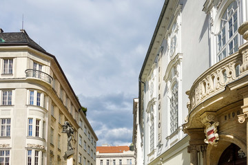 Fototapeta na wymiar BRNO, CZECH REPUBLIC - July 25, 2017: Antique building view in Brno, Czech Republic