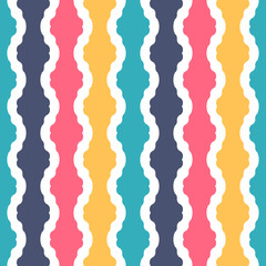 Retro seamless pattern - colorful nostalgic background design