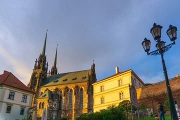 BRNO, CZECH REPUBLIC - July 25, 2017: Cathedral of St. Peter and Paul in Brno, Czech Republic