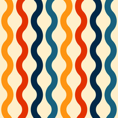 Retro seamless pattern - colorful nostalgic background design - 269048779