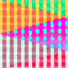 Fototapeta na wymiar rainbow plaid pattern style with paint like illustration texture 