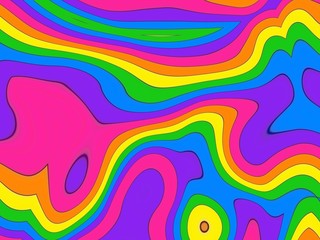 dreamy swirl rainbow stripe illustration background