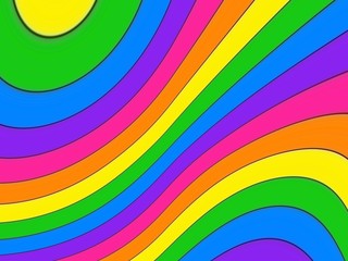 Obraz premium dreamy swirl rainbow stripe illustration background