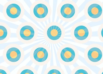 geometric pattern with sunburst ray illustration color matching background