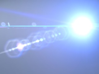 blue light celestial flare effect abstract background