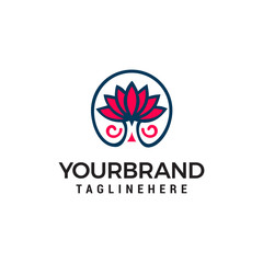 Floral logo. Flower icon. Floral emblem. Cosmetics, Spa, Beauty salon, Decoration, Boutique logo.