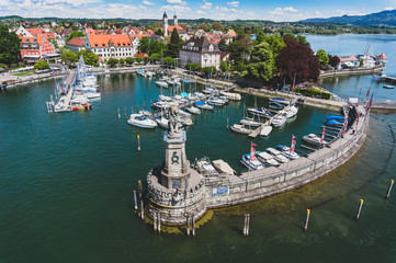 view of port of Lindau, Germany