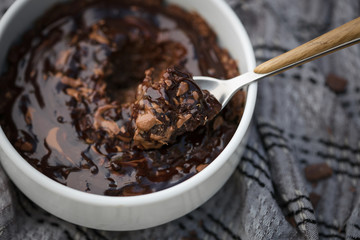 Porridge avoine et chocolat