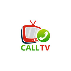 Call Television Logo Template Design Vector, Emblem, Design Concept, Creative Symbol, Icon