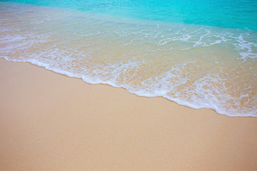 Fototapeta na wymiar Soft wave and beautiful beach 
