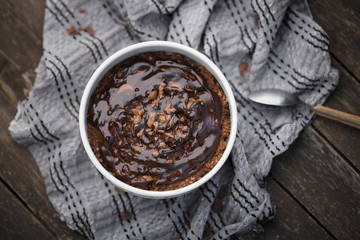 Porridge avoine et chocolat