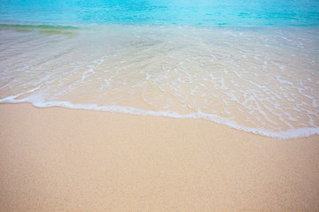 Fototapeta na wymiar Soft wave and beautiful beach 