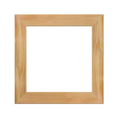 Fototapeta premium Wood frame isolated on whited background with clipping path