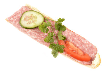 sandwich on white background