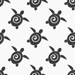 Sea turtles seamless pattern.