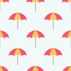 Fototapeta na wymiar Colorful umbrellas seamless pattern.