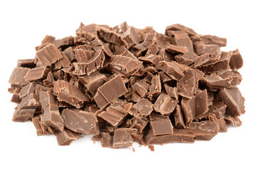 chocolate on white background