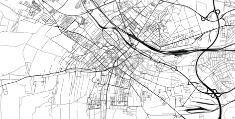 Fototapeta na wymiar Urban vector city map of Gliwice, Poland