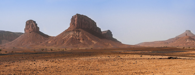 Rock formation in the Sahara / Rock formation in the Sahara, near the salt lake Iriki, Morocco, Africa.