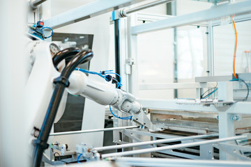 New cutting edge robot equipment in modern research laboratory