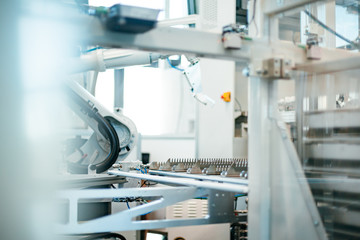 New cutting edge robot equipment in modern research laboratory