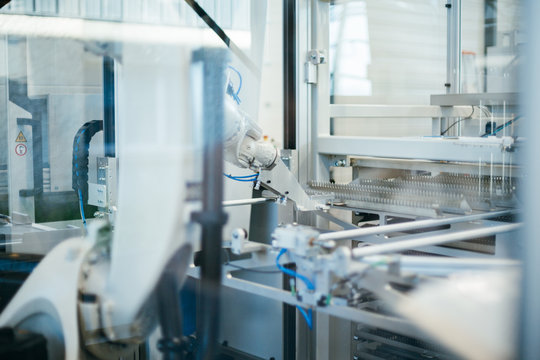 New cutting edge robot equipment in modern research laboratory