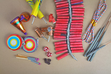 Indian Traditional Fire crackers during Diwali festival