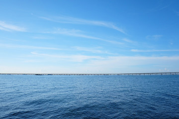 Obraz premium Bridge deep water port in Thailand.